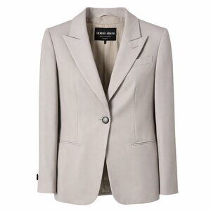 Giorgio Armani Runway Beige Tailored Blazer, Size US 6/IT 42